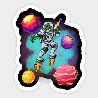 Space alien Sticker